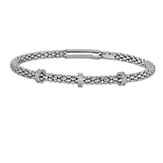 Sterling Silver .135ct. Dia Prosecco Bangle