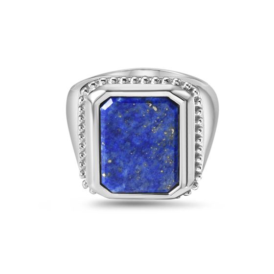 Silver Men's Octagon Signet Ring 