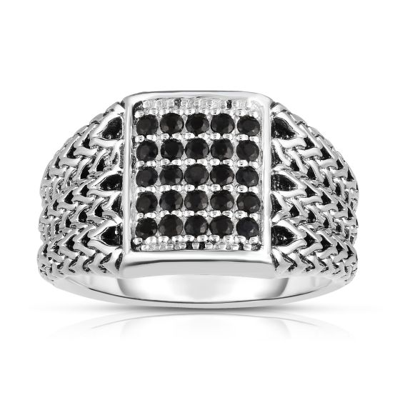 Sterling Silver Woven Signet Ring