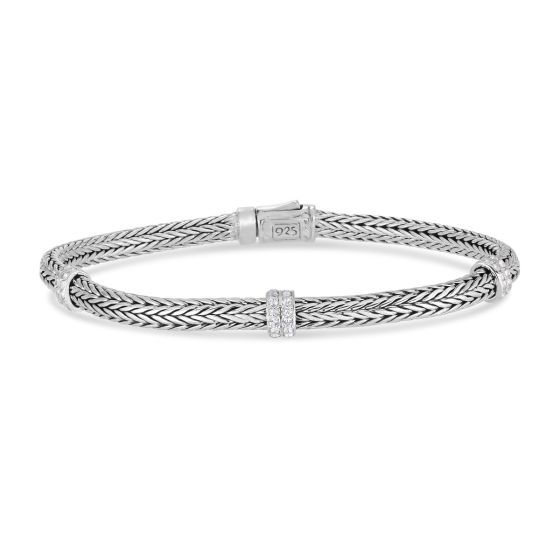 White Topaz Mini Woven Bracelet