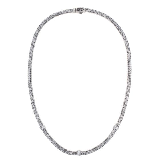 White Topaz Mini Woven Necklace
