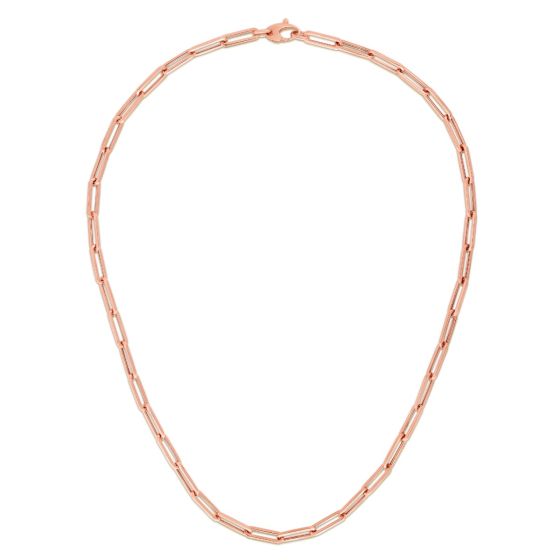 14K Gold 4.2mm Paperclip Chain 