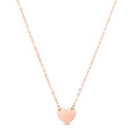 14K Pink Mini Heart Pendant