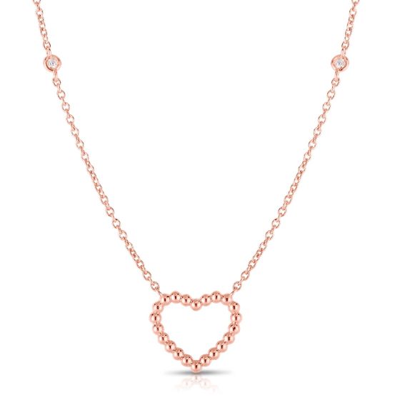 14K Gold Prosecco Heart Necklace