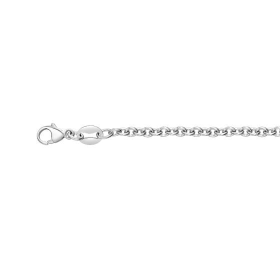 Platinum 2.3mm Oval Cable Chain
