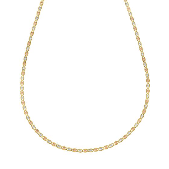 14K Gold 2mm Pave Valentino Chain