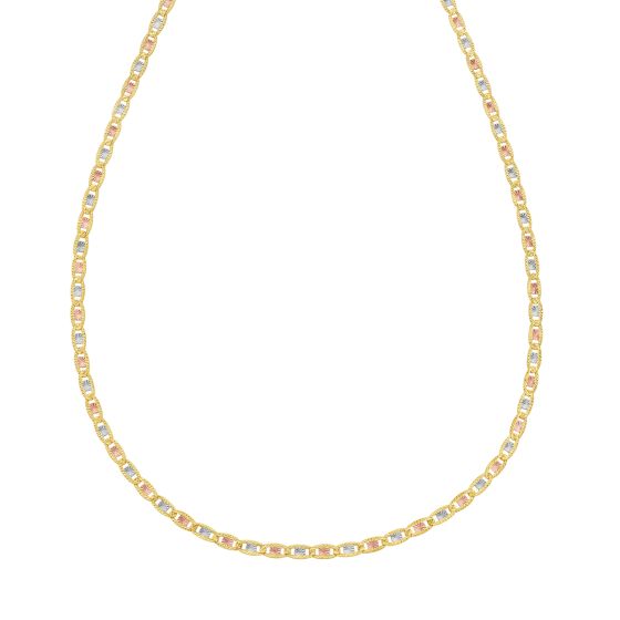14K Gold 2.5mm Pave Valentino Chain