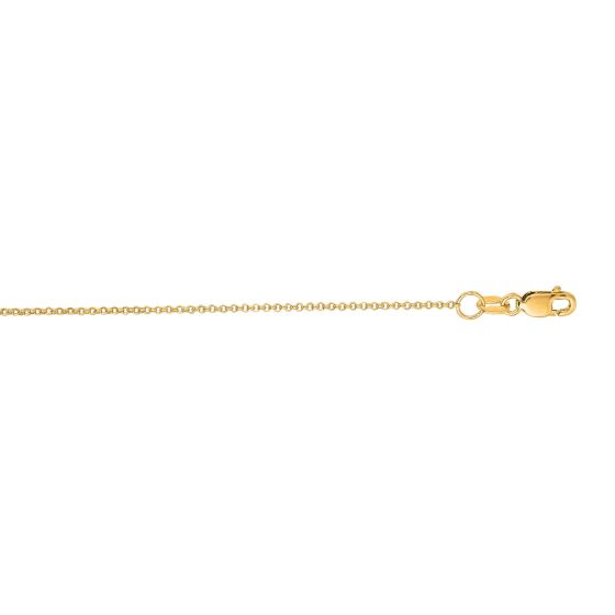 14K Gold 1.1mm Rolo Chain