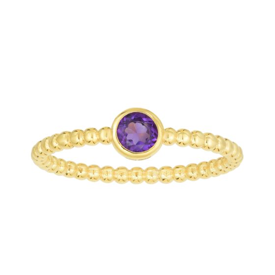 14K Gold Prosecco Gemstone Ring