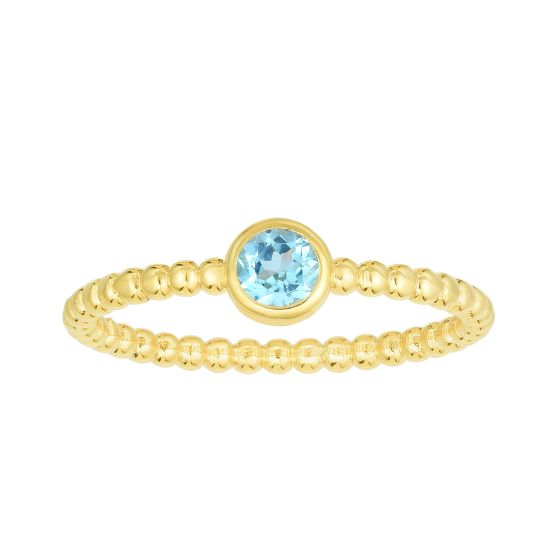 14K Gold Prosecco Gemstone Ring