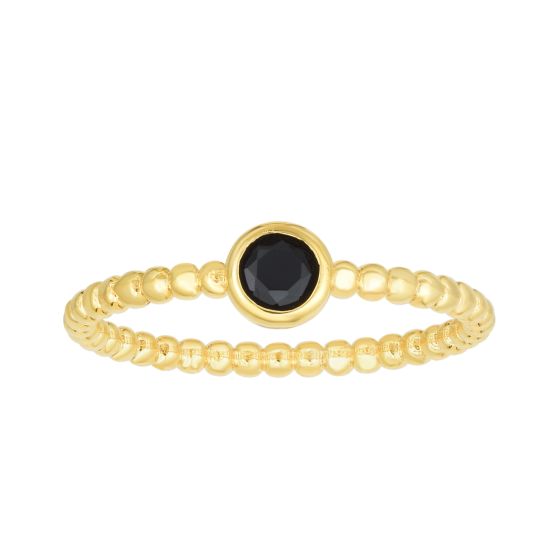 14K Gold Prosecco Gemstone Ring
