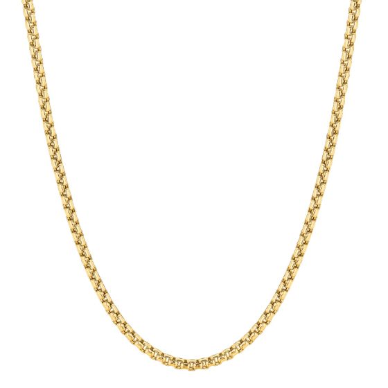 14K Gold 3.4mm Lite Round Box Chain 