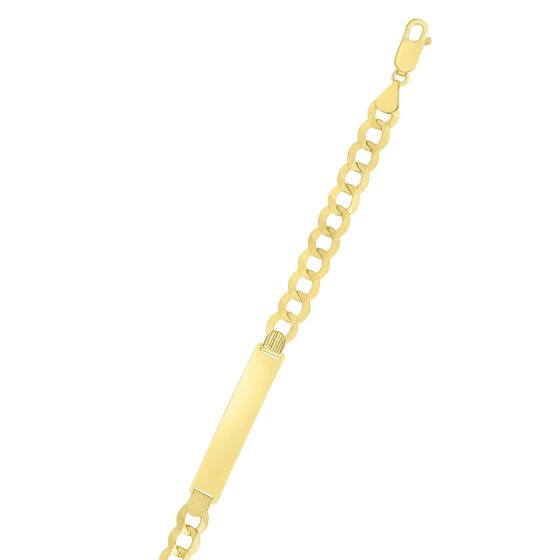 14K Gold 8.3mm Polished Curb ID Chain
