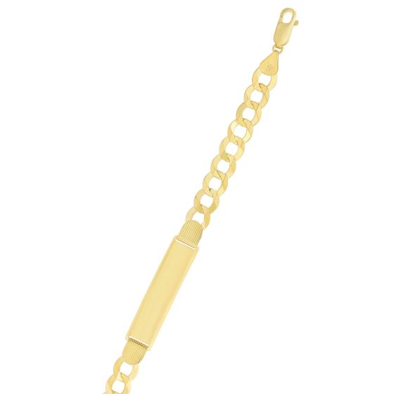 14K Gold 10mm Polished Curb ID Chain