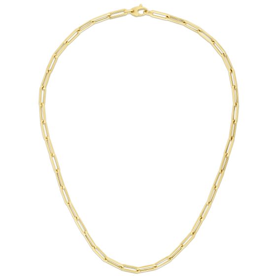 14K Gold 4.2mm Paperclip Chain 