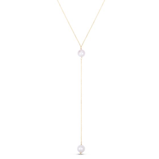 14K Pearl Drop Y-Necklace