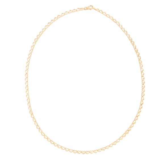 14K Gold Heart Link Chain