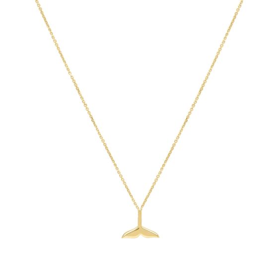 14K Whale Tail Necklace