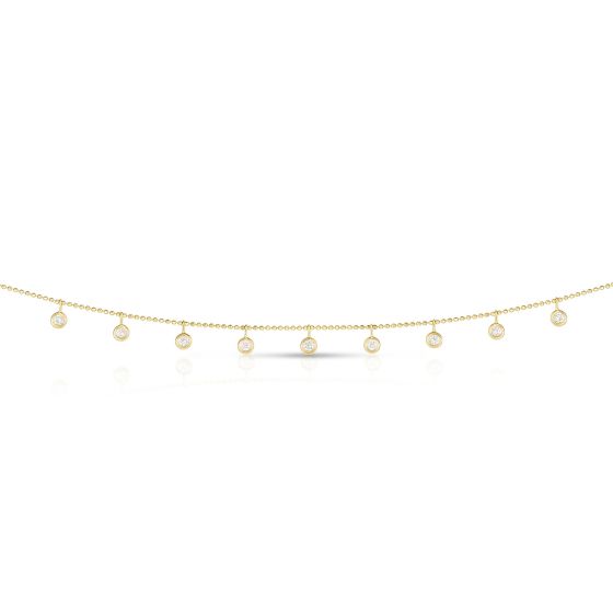 14K Gold .50ct Dangling Diamonds Necklace
