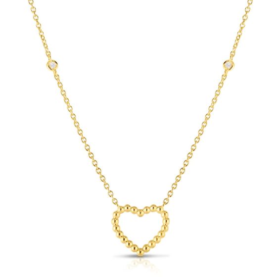 14K Gold Prosecco Heart Necklace