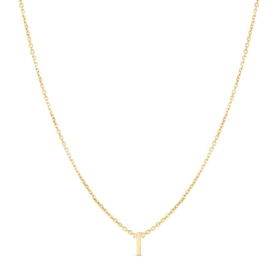 14K Mini Initial I Necklace