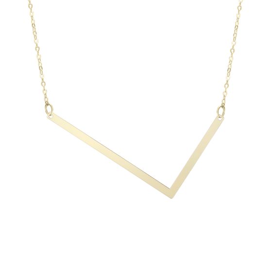14K Gold Large Initial L Necklace