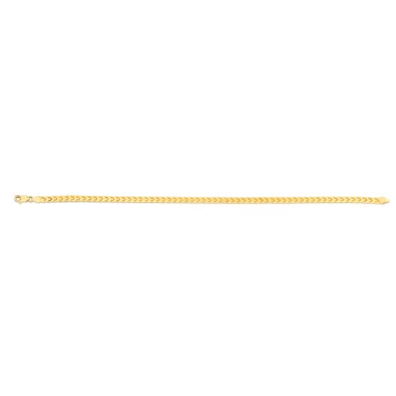 14K Gold 3.1mm Diamond Cut Round Franco Chain