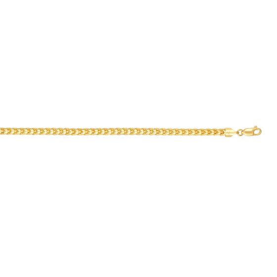 14K Gold 8.5" 4.6mm Round Franco Chain