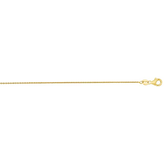 14K Gold 0.97mm Oval Cable Chain