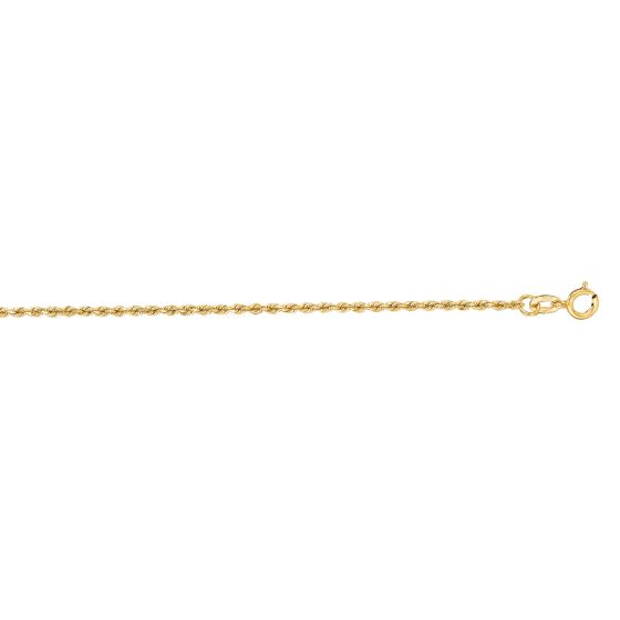 14K Gold 1.4mm Diamond Cut Royal Rope Chain