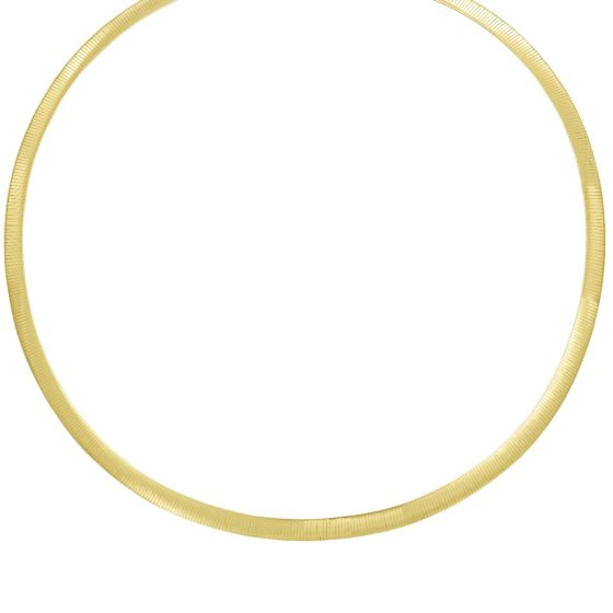 14K Gold 6mm Reversible Bi Metal Omega