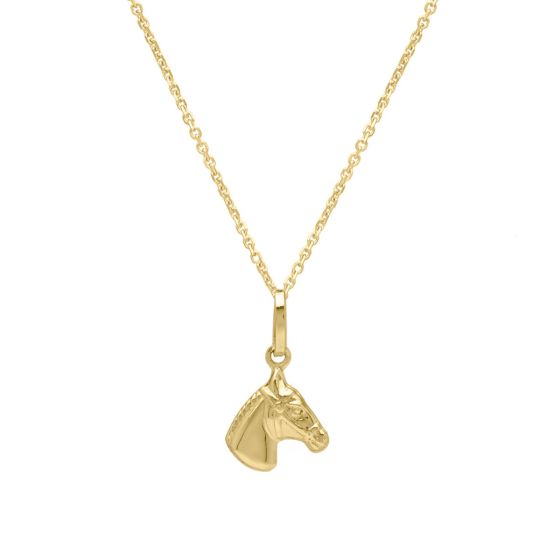 14K Small Horse Pendant