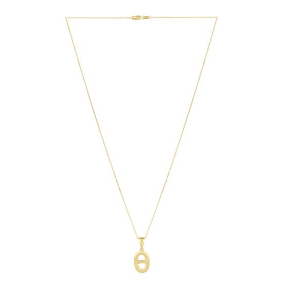 14K Puff Mariner Link Pendant 