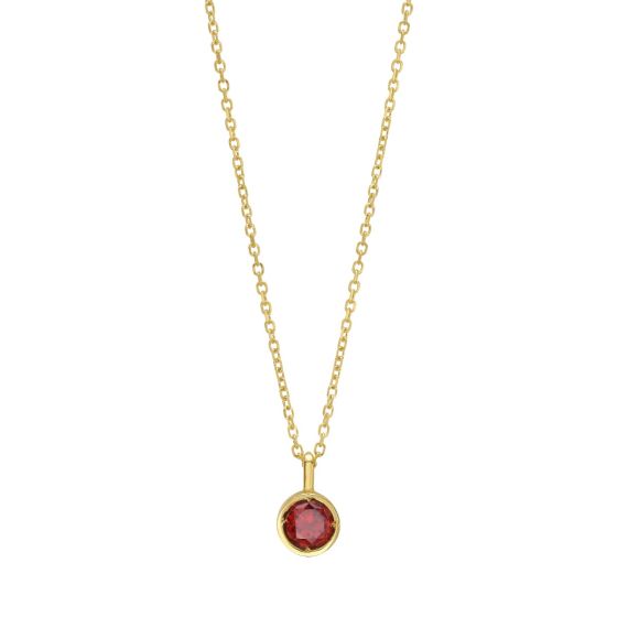 14K Garnet Birthstone Pendant