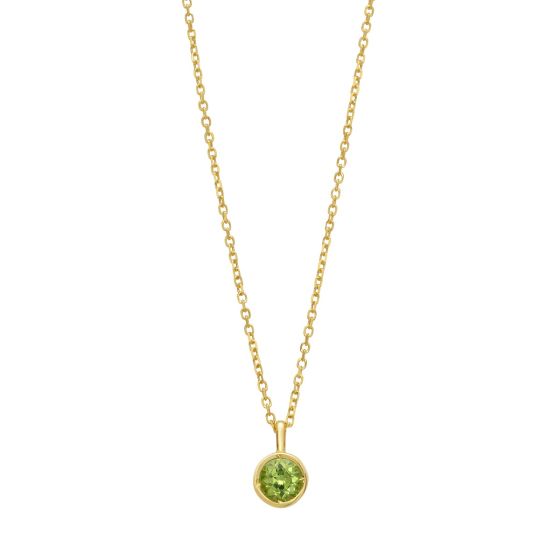 14K Peridot Birthstone Pendant