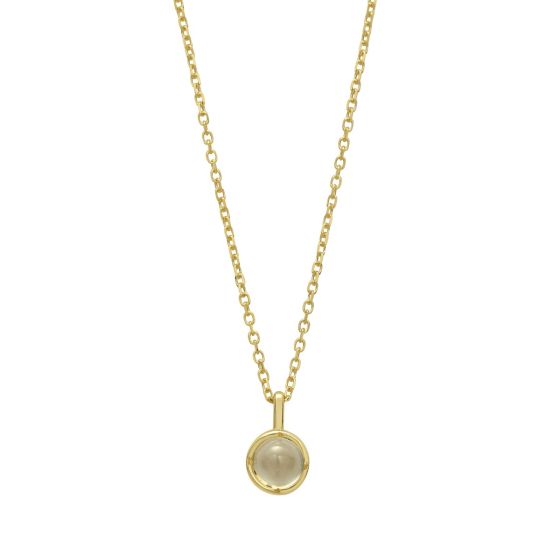 14K Moonstone Birthstone Pendant