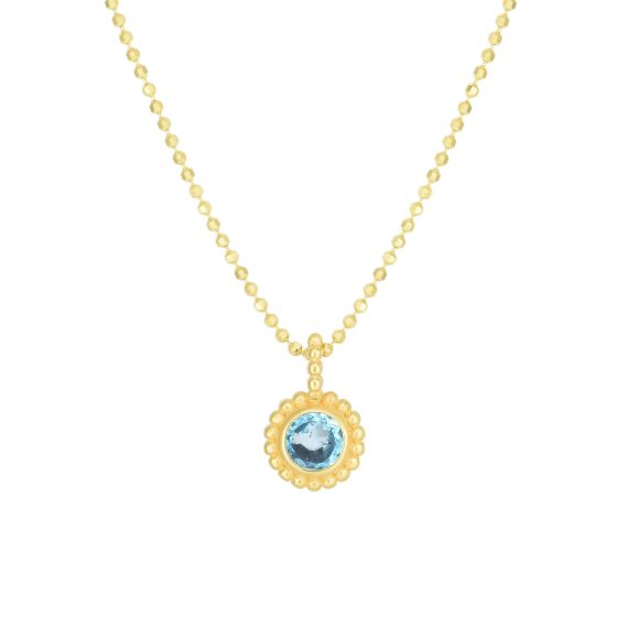 14K Prosecco Gemstone Pendant