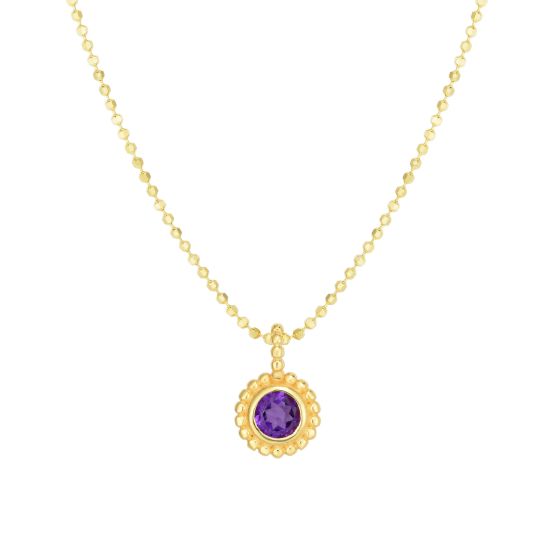 14K Prosecco Gemstone Pendant