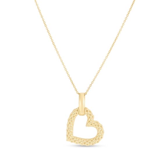 14K Gold Prosecco Heart Pendant