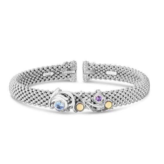 Baroque Cuff with Gemstones & 18K Gold