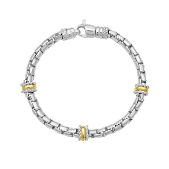 Silver Box Link Bracelet