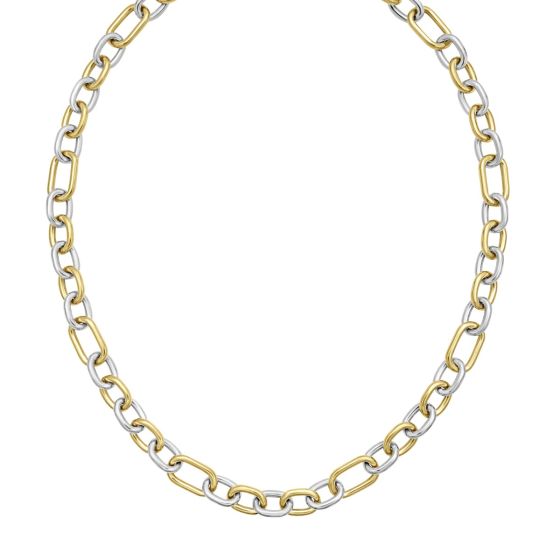 Silver & 18K Lucida Five & One Paperclip Link Necklace