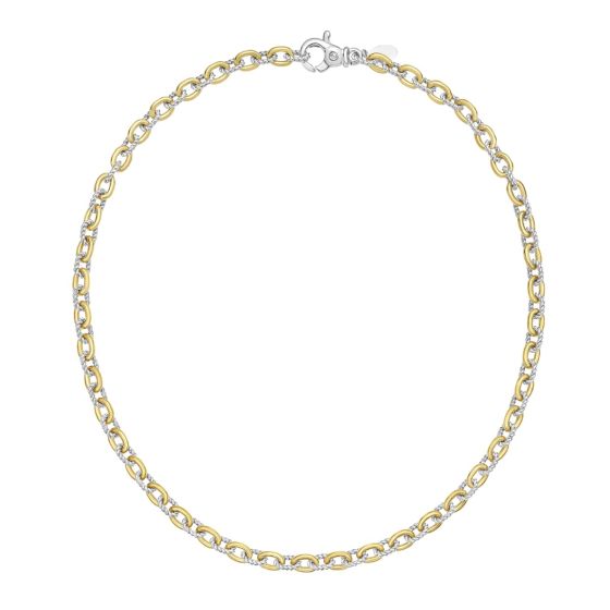 Silver & 18K San Zeno Link Necklace