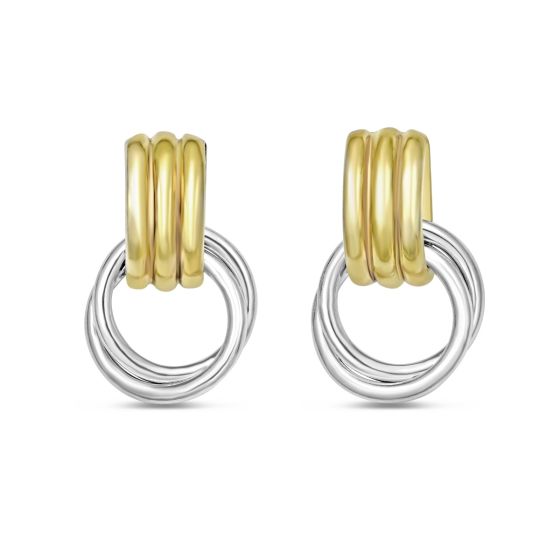 Silver & 18K Lucida Door Knocker Earring