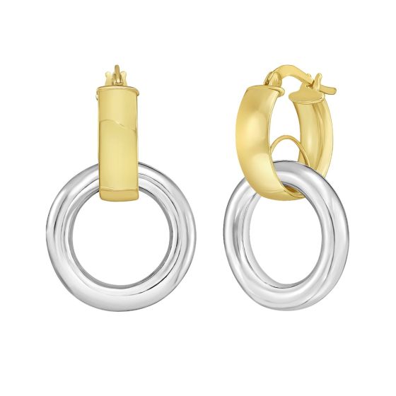 Sterling Silver & 18k Gold Dangle Door Knocker Earring
