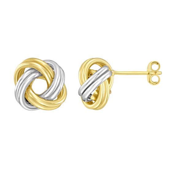 Silver & 18K LUCIDA Love Knot Earring