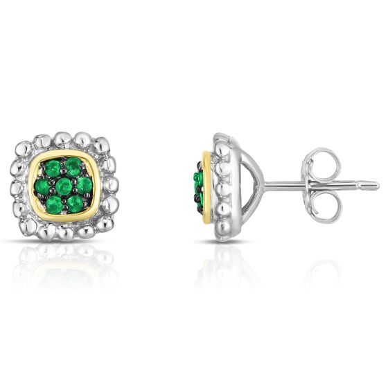 Sterling Silver & 18K Gold Quadra Prosecco Studs