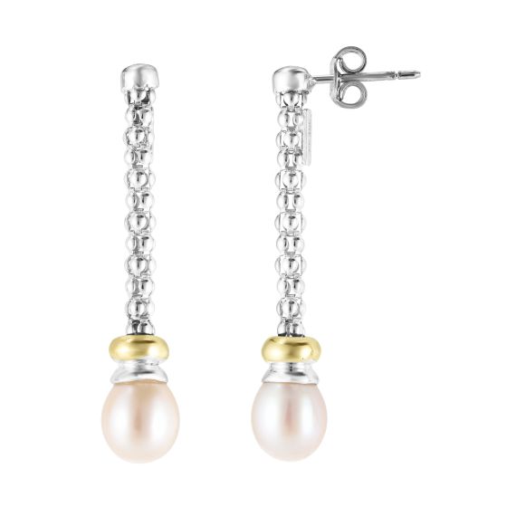 Sterling Silver & 18K Gold Prosecco Pearl Drop Earrings