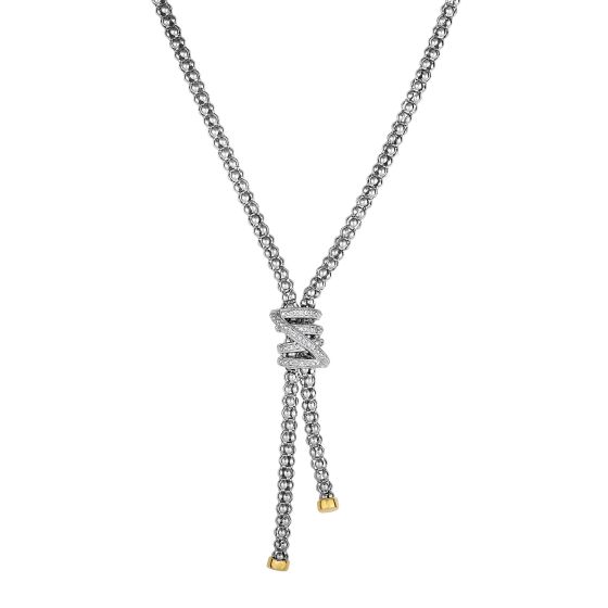 Sterling Silver & 18K Gold Prosecco Tally Diamond Necklace