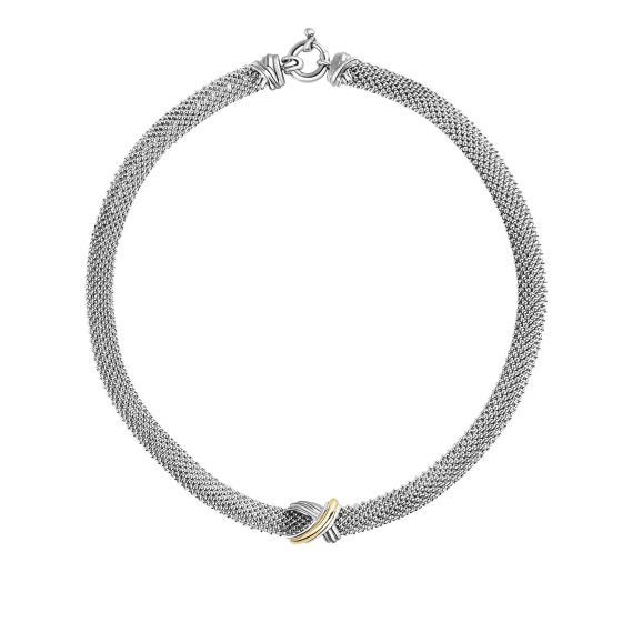 Silver & 18K Prosecco Necklace